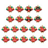  18Pcs 9 Styles Cute Printed Alloy Pendants ENAM-TA0001-63-2