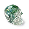 Natural Fluorite Skull Beads G-P490-02B-1