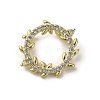 Brass Micro Pave Cubic Zirconia Charms KK-Q070-01C-G-1