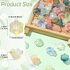 120Pcs 12 Colors Frosted Glass Bead Cap FGLA-YW0001-04-3