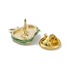 Alloy Avocado with Cat Brooch Pin JEWB-M027-05G-3