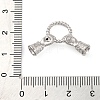 925 Sterling Silver Micro Pave Cubic Zirconia Connector Charms STER-U005-06P-3