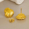 Stainless Steel Seashell Stud Earrings FN1055-2-3