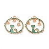 Alloy Enamel Pendants ENAM-M052-04G-D-2