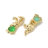 Rack Plating Brass Micro Pave Cubic Zirconia Jade Pendants KK-K377-92G-02-2