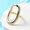 Brass Open Cuff Rings RJEW-Q778-19G-1