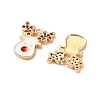 Brass Micro Pave Cubic Zirconia Pendants X1-KK-D420-01G-02-2