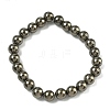 Natural Gold Pyrite/Golden Pyrite Beads Strands X-G-G459-B01-8mm-3