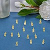 16Pcs 8 Colors Brass Micro Pave Cubic Zirconia Pendants KK-SZ0005-99-4