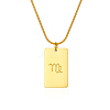Stylish Stainless Steel 12 Zodiac Rectangle Pendant Necklaces for women GA2858-2-1