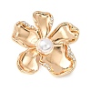 Flower Shape Alloy Rhinestone Lapel Pins for Backpack Clothes JEWB-B038-05G-1