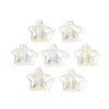 Transparent Spray Painted Glass Beads GLAA-R211-04-G04-1