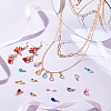 12Pcs 12 Color Glass Charms PALLOY-AB00038-5