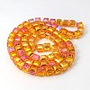 Electorplated Glass Beads EGLA-E006-3D-2