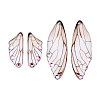 Transparent Resin Light Rose Rhinestone Pendants Set RESI-TAC0002-47A-3