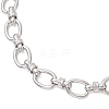 304 Stainless Steel Oval Link Chains Bracelets for Women BJEW-JB13208-3