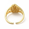 Brass Virgin Mary Open Cuff Ring RJEW-A008-05G-2