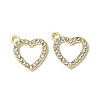 Rack Plating Alloy Rhinestone Charms PALLOY-M203-16LG-2