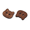 Cat Shape Wood Buttons BUTT-T013-11A-2