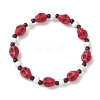 Synthetic Turquoise & Glass Seed Beads Bracelets BJEW-JB12170-02-2