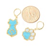 304 Stainless Steel Leverback Earrings for Women EJEW-MZ00406-02-4