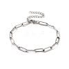 304 Stainless Steel Paperclip Chain Bracelet for Men Women BJEW-E031-03P-06-1