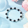 Glass Pearl Round Beaded Bracelets for Women BJEW-JB11958-1