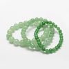 Natural Green Aventurine Round Beads Stretch Bracelets BJEW-G550-02-6mm-1