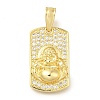 Brass Micro Pave Cubic Zirconia Pendants KK-Z086-25G-1