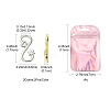 4Pcs 2 Colors Brass S-Hook Clasps KK-FS0001-75-4