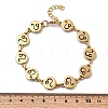 12 Constellations 304 Stainless Steel Link Chain Bracelets BJEW-I239-01G-12-5