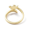 Brass Open Cuff Rings for Women RJEW-A028-04G-3
