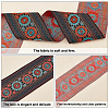 Ethnic Style Embroidery Polycotton Ribbons OCOR-WH0073-28-4