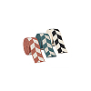 3Pcs 3 Colors Polyester Jacquard Rhomboid Ribbon OCOR-BC0006-72-7