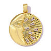 Brass Micro Pave Clear Cubic Zirconia Pendants CU-OY001-91G-1