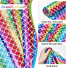 Polyester Mermaid/Fish Scales Fabric DIY-WH0410-21B-3