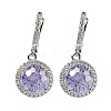 925 Sterling Silver Micro Pave Cubic Zirconia Hoop Earrings EJEW-B147-01B-05-4