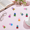 40Pcs 10 Colors Transparent Resin Pendants RESI-CP0001-11-6