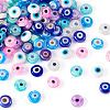 175Pcs 7 Colors Handmade Evil Eye Lampwork Beads EGLA-TA0001-32-3