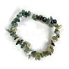 Natural Moss Agate Stretch Bracelets LS-PW-WG56138-09-1