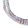 Electroplate Transparent Glass Beads Strands EGLA-N002-28-C05-2