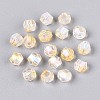 Transparent Spray Painted Glass Beads EGLA-N018-4mm-09-2