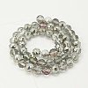 Electroplate Glass Beads Strands EGLA-J015-8mm-01-2