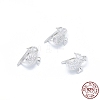 Anti-Tarnish Rhodium Plated 925 Sterling Silver Ice Pick Pinch Bails STER-I017-098P-4