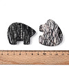 Natural Black Netstone Big Pendants G-T144-08E-3