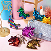 8Pcs 8 Style Reflective Sequin Unicorn Pendant Keychain KEYC-TA0001-20-11