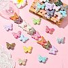 50Pcs 2 Styles UV Plating Acrylic Beads MACR-CJ0002-16-6