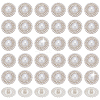 36Pcs 1-Hole Zinc Alloy Shank Buttons BUTT-AR0001-30-1