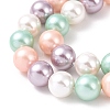 Electroplate Shell Pearl Beads Strands BSHE-E018-8mm-04-3