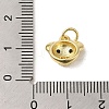 Brass Micro Pave Clear Cubic Zirconia Pendants KK-R162-004G-G-3